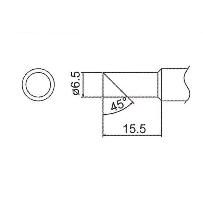 エスコ EA304HD-11 φ6.5mmこて先(EA304HD-47用) 1個（ご注文単位1個）【直送品】
