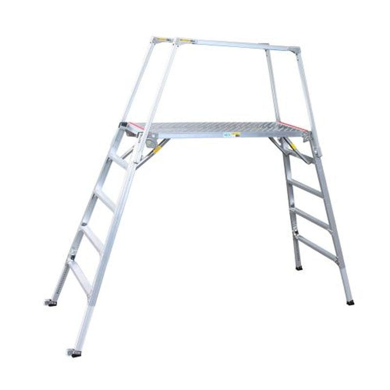 エスコ EA905DF-34 139-175cm足場台(調整脚・セーフティーガード付) 1個(ご注文単位1個)【直送品】