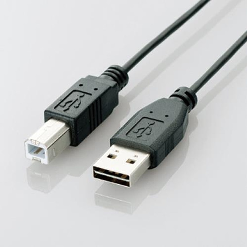 エスコ EA764AC-6C 1.0mUSBケーブル(ABタイプ/黒) 1個(ご注文単位1個)【直送品】