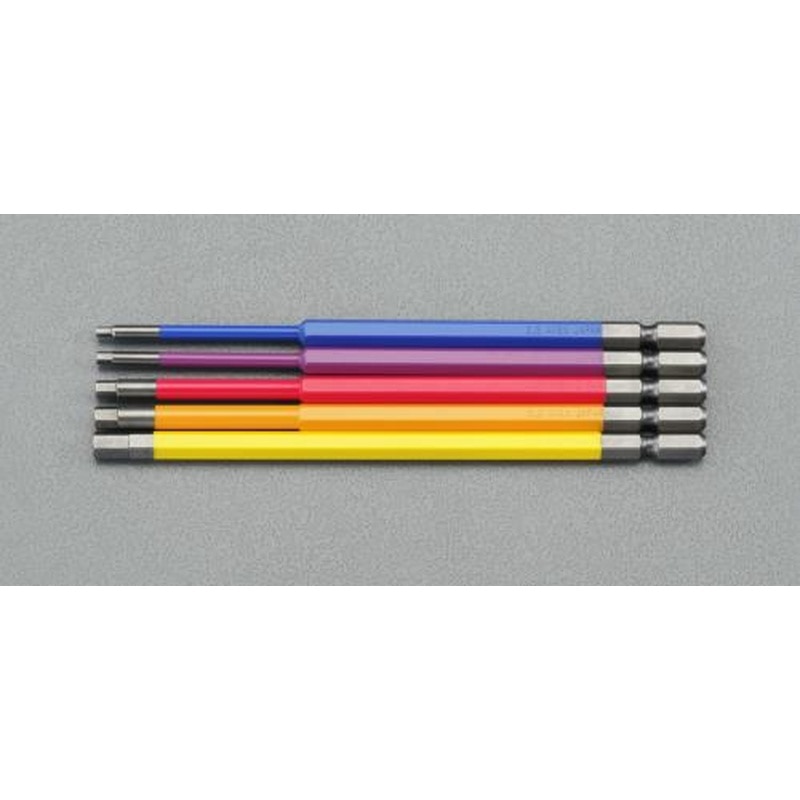エスコ EA611BR-200 5本組/150mm［Hexagon]ドライバービット 1個（ご注文単位1個）【直送品】