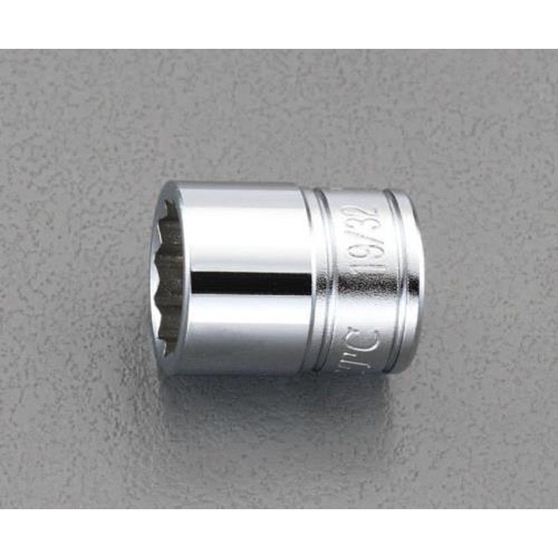 エスコ EA618PL-110 3/8”DRx19/32”ソケット(十二角) 1個（ご注文単位1個）【直送品】