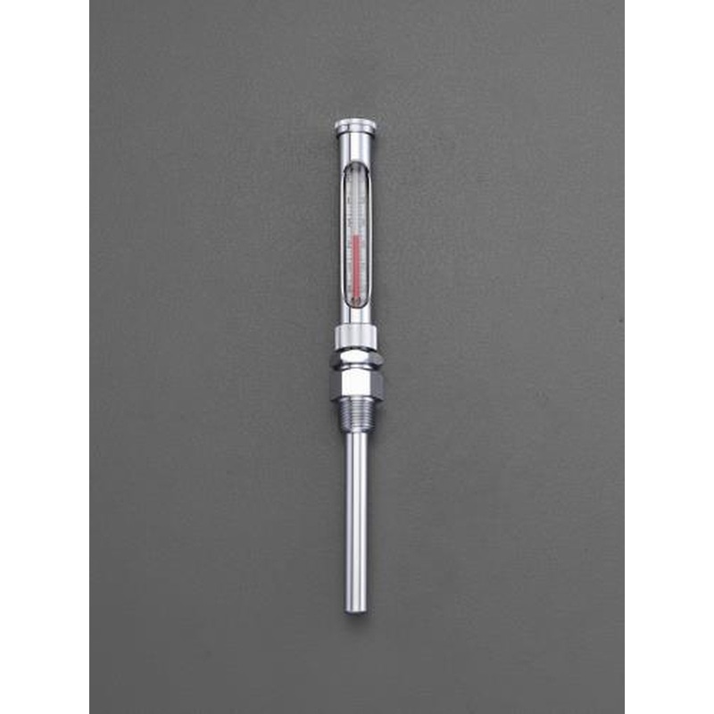 エスコ EA727AD-7 0-100゜C/50mm温度計・丸型保護枠付(直型) 1個(ご注文単位1個)【直送品】