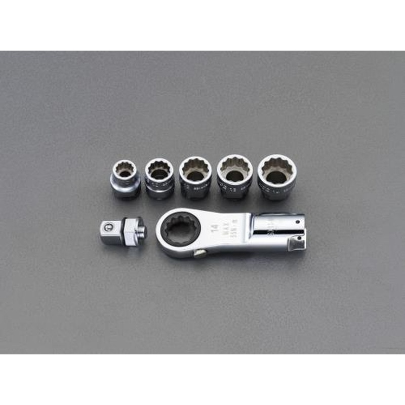 エスコ EA723JD 55N・m/3/8”DR/8-14mmソケットトルクレンチヘッドセット 1個(ご注文単位1個)【直送品】