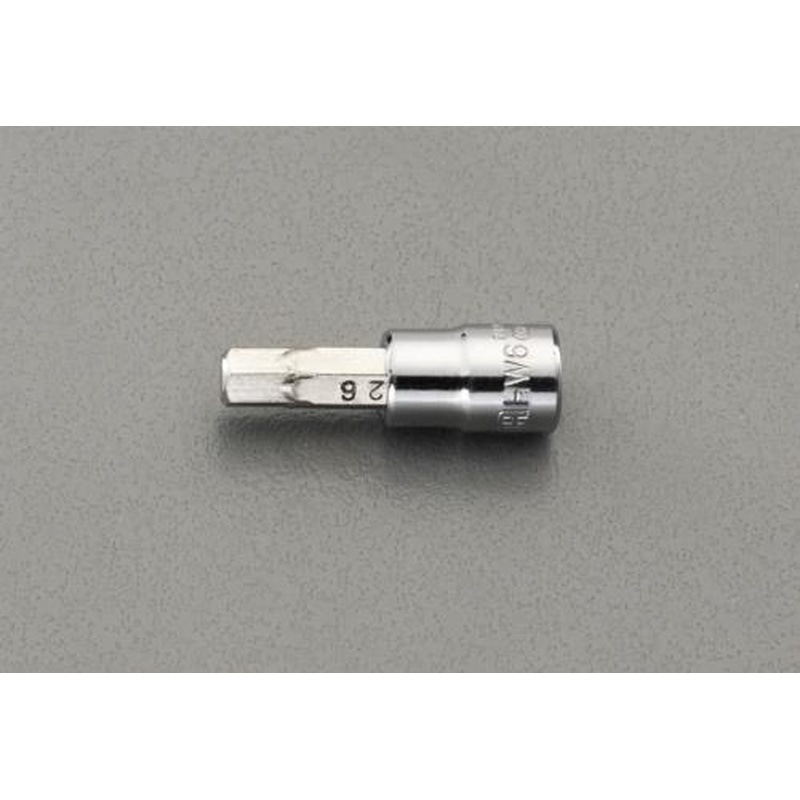 エスコ EA687AM-107 1/4”DR/7.0x37mm［INHEX]ビットソケット 1個（ご注文単位1個）【直送品】