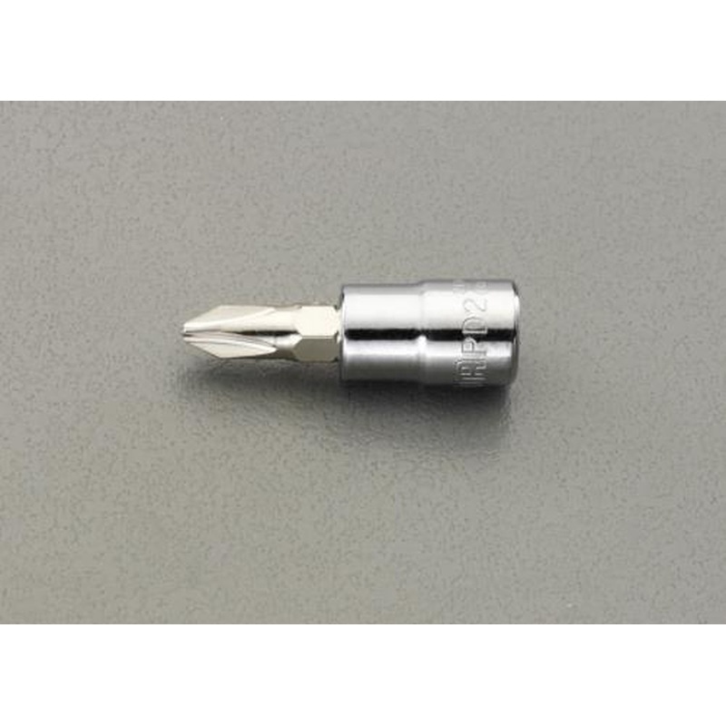 エスコ EA687AM-2 1/4”DR/#2x37mm［＋]ドライバーソケット 1個（ご注文単位1個）【直送品】