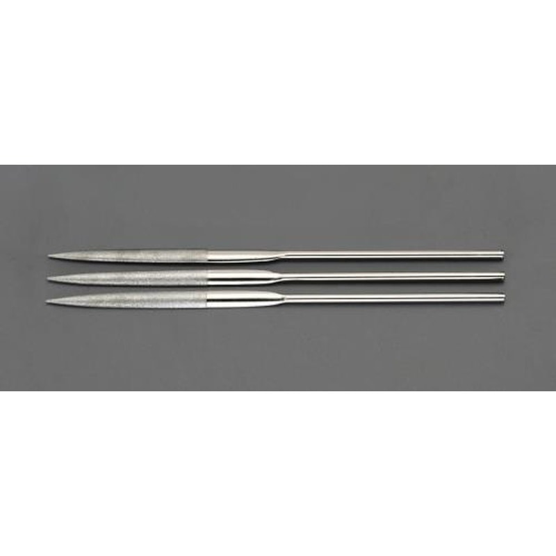 エスコ EA826ND 200mmダイヤモンドヤスリ(精密・半丸/3粒度・3本組) 1個（ご注文単位1個）【直送品】