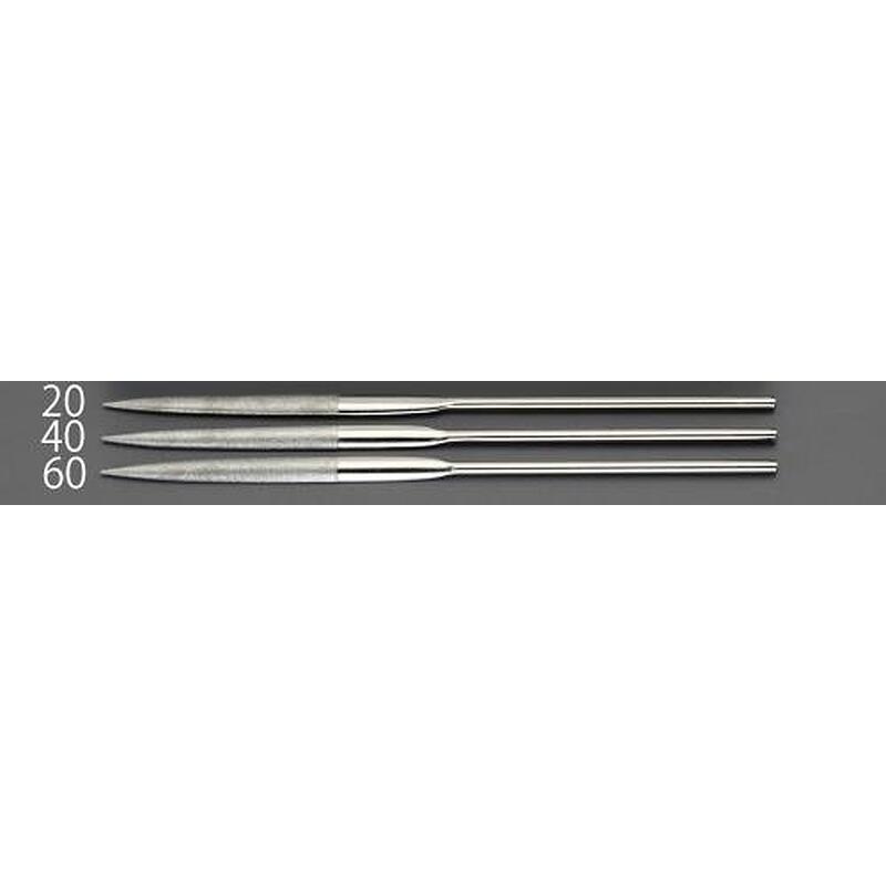 エスコ EA826ND-60 200mm/#600ダイヤモンドやすり(精密・半丸) 1個（ご注文単位1個）【直送品】