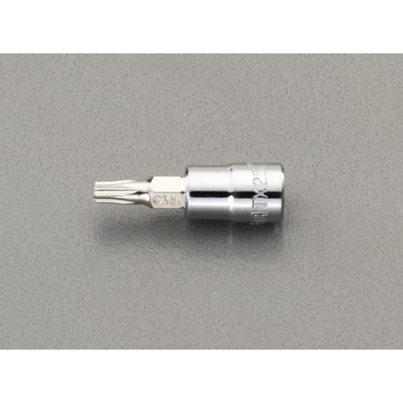 エスコ EA687AM-308 1/4”DR/T8x37mm［TORX]ビットソケット 1個（ご注文単位1個）【直送品】