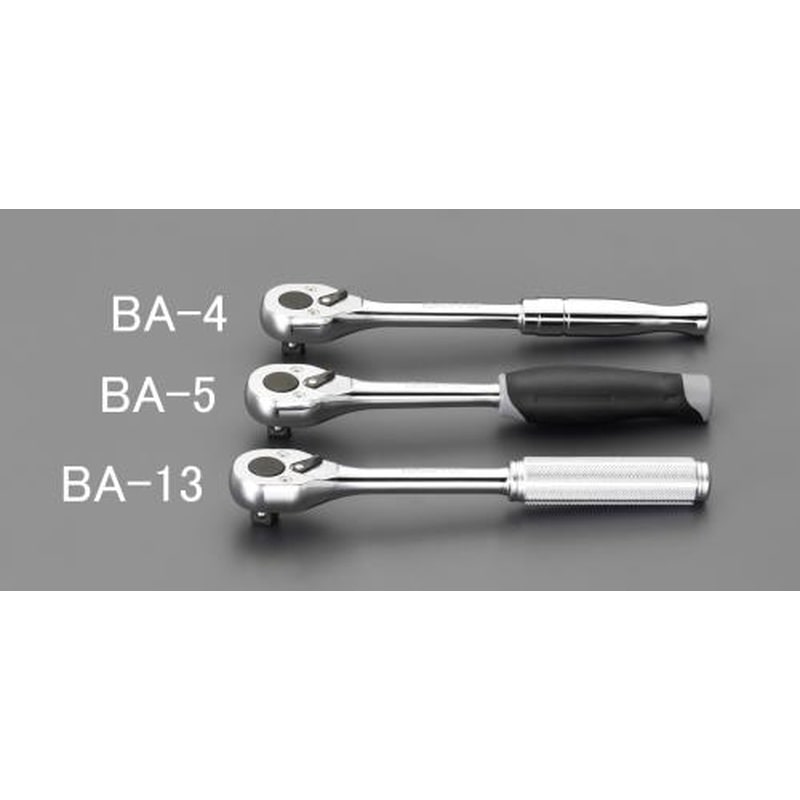 エスコ EA618BA-4 3/8”DR/200mmラチェットハンドル 1個(ご注文単位1個)【直送品】