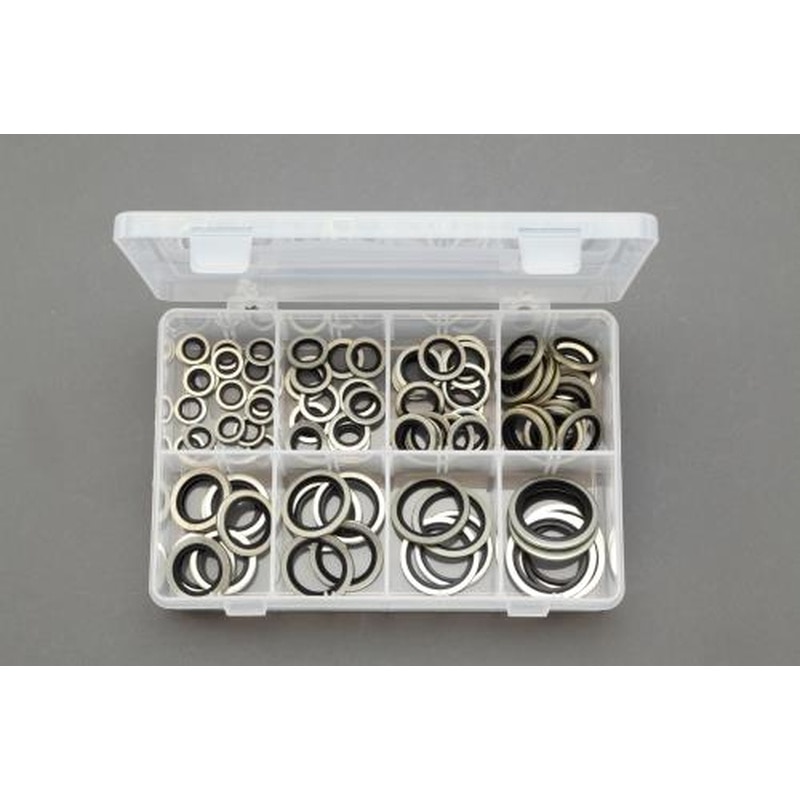 エスコ EA949YD-200 BSP1/8”-1”シールワッシャーセット 1個(ご注文単位1個)【直送品】