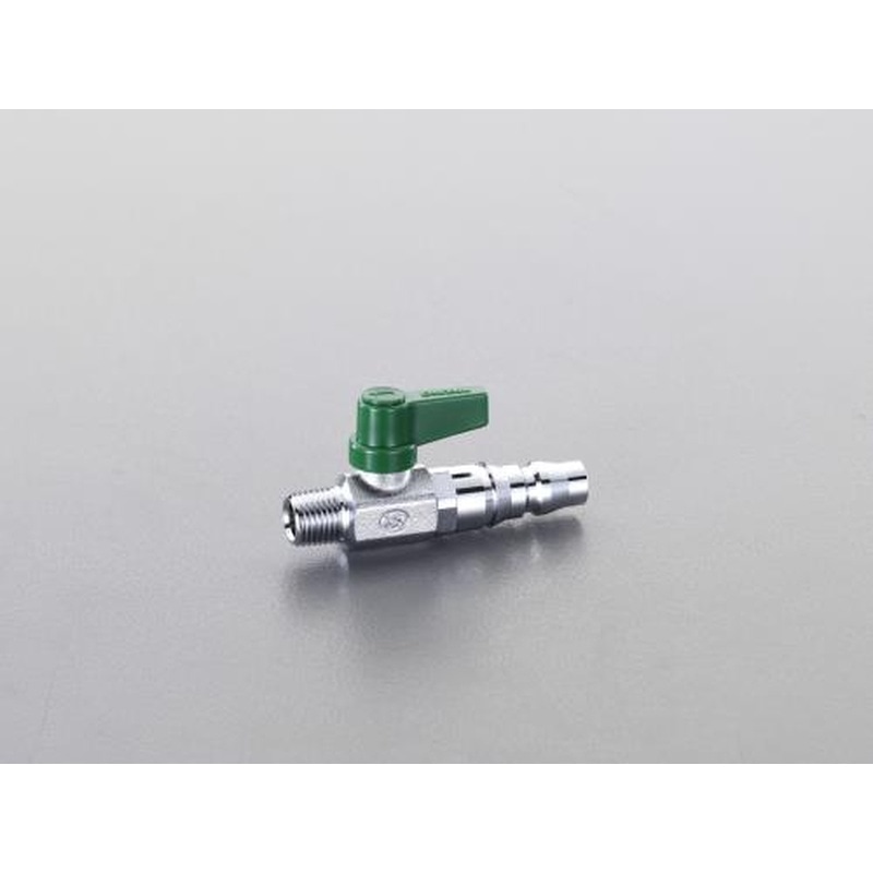 エスコ EA425AH-2 R1/4”ミニボールバルブ(カプラープラグ付) 1個（ご注文単位1個）【直送品】