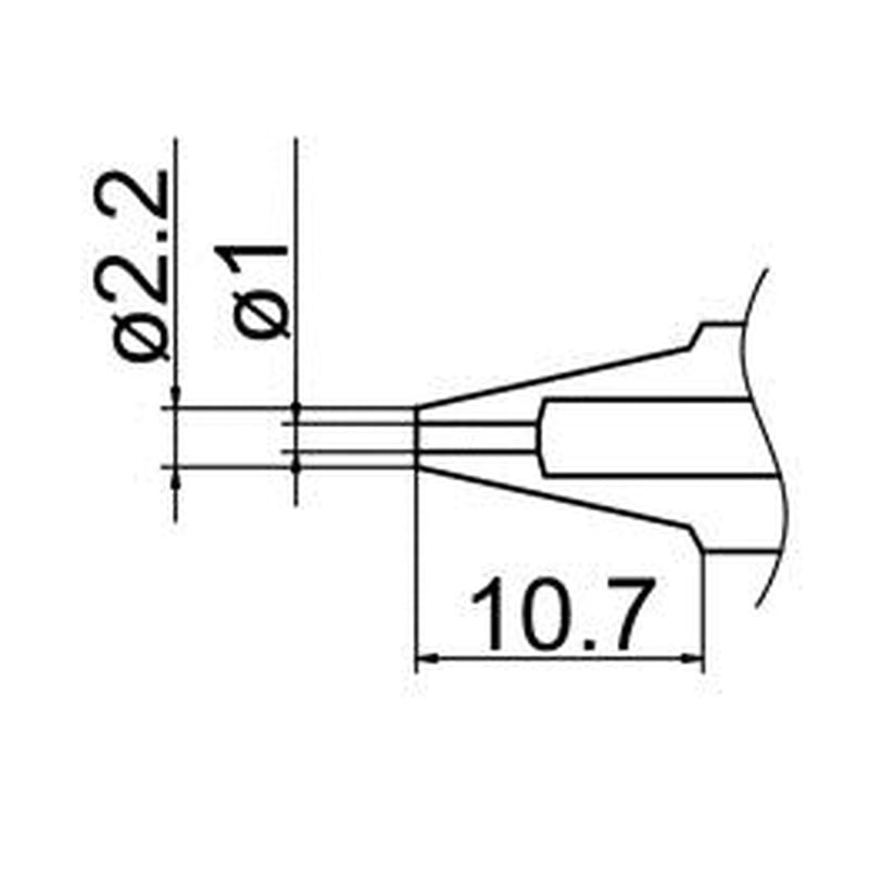 エスコ EA323HD-3 1.0mm交換用ノズル［EA323HD用] 1個（ご注文単位1個）【直送品】