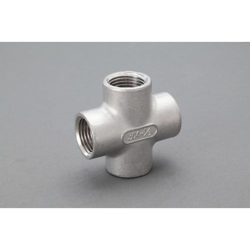 エスコ EA469AR-3A Rc3/8”クロス継手(ステンレス製) 1個(ご注文単位1個)【直送品】