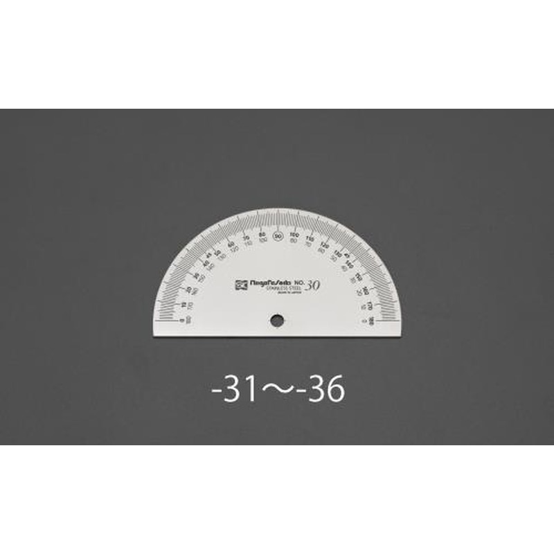 エスコ EA720WS-31 90mmプロトラクター(半丸形) 1個(ご注文単位1個)【直送品】