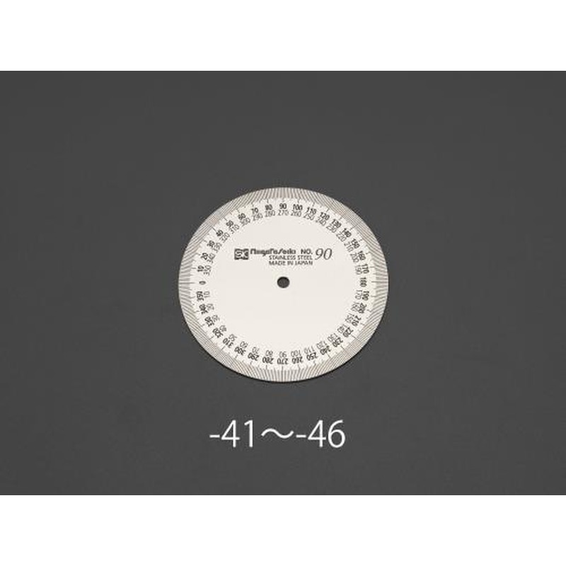 エスコ EA720WS-41 90mmプロトラクター(丸形) 1個(ご注文単位1個)【直送品】
