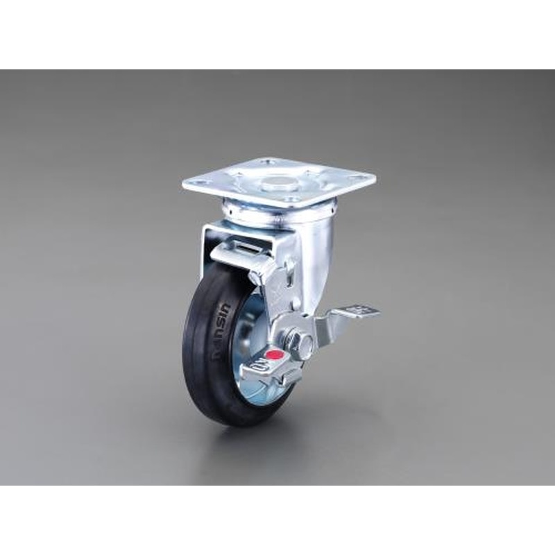 エスコ EA986PT-82 125mmキャスター(自在金具・ブレーキ付) 1個(ご注文単位1個)【直送品】