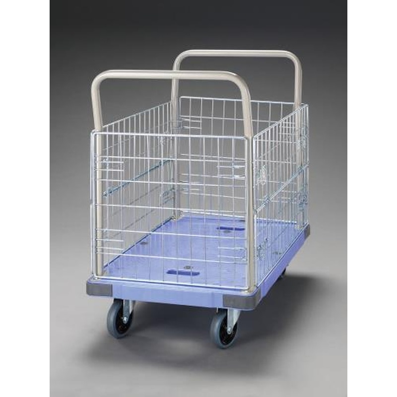 エスコ EA520B-56 914x600mm/300kg運搬車(メッシュカゴ付/樹脂製) 1個(ご注文単位1個)【直送品】