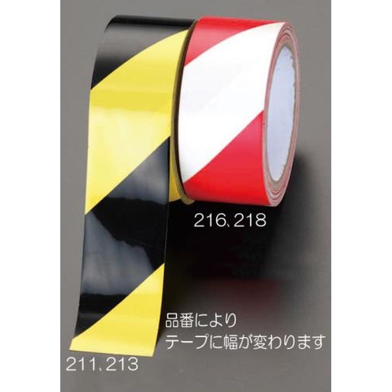 エスコ EA983G-216 50mmx32.4m危険警告テープ(赤/白ラミネート) 1個（ご注文単位1個）【直送品】