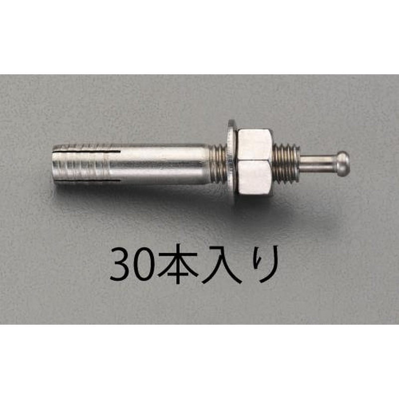 エスコ EA945BS-123 M12x100mm雄ねじアンカー(ステンレス製/30本) 1個（ご注文単位1個）【直送品】