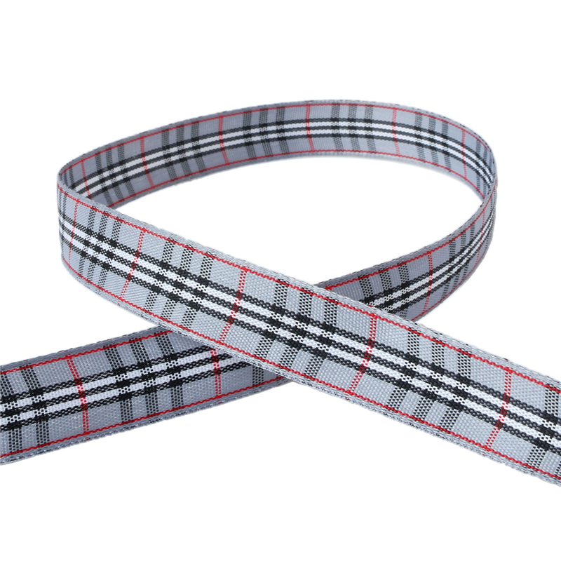 小西リボン チェックリボン 15mm巾×15m巻 グレー KR3651-15-27 1巻（ご注文単位1巻）【直送品】