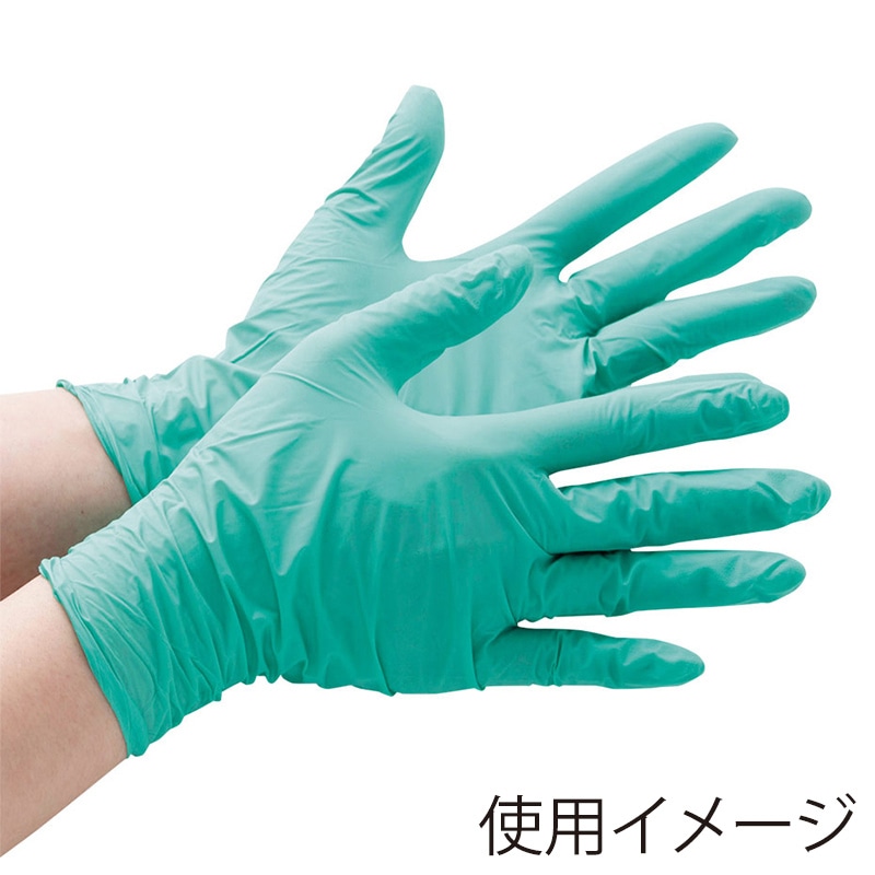 ミドリ安全 ニトリル手袋 極薄手 粉なし ベルテ761H LL グリーン 200枚入 4049168254 1箱（ご注文単位1箱）【直送品】