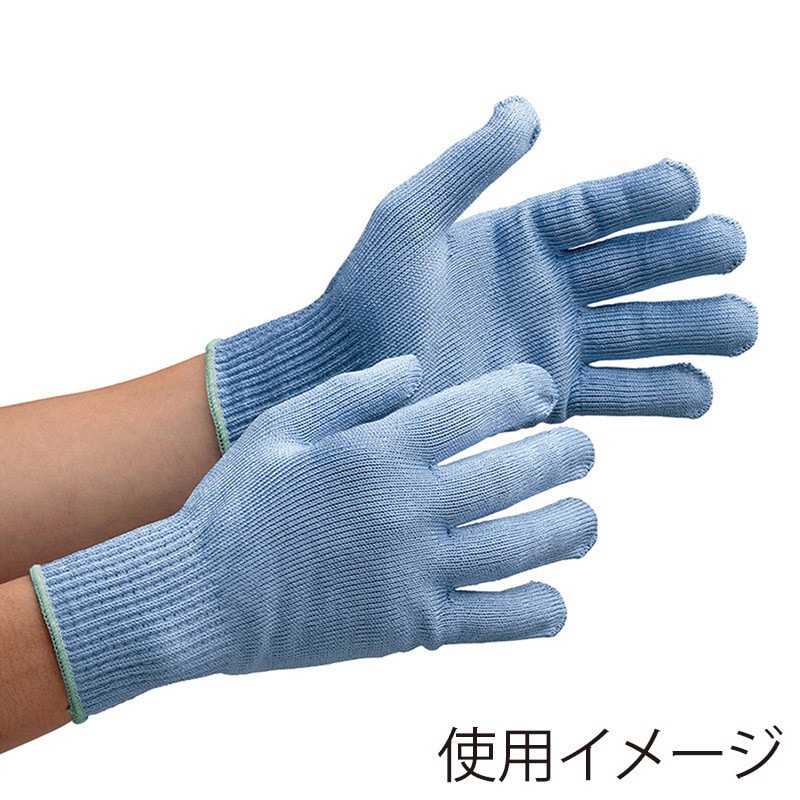 ミドリ安全 耐切創性手袋 カットガード M W102 ブルー 4043101720 1組（ご注文単位1組）【直送品】