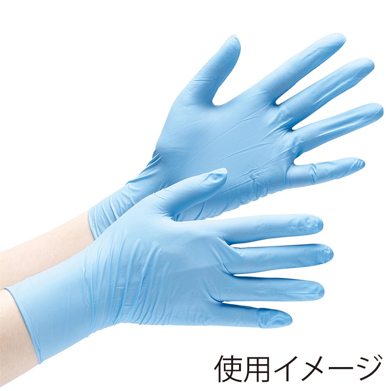 ミドリ安全 ニトリル手袋 薄手 粉なし ベルテ728 LL ブルー 100枚入 4049172840 1箱（ご注文単位1箱）【直送品】