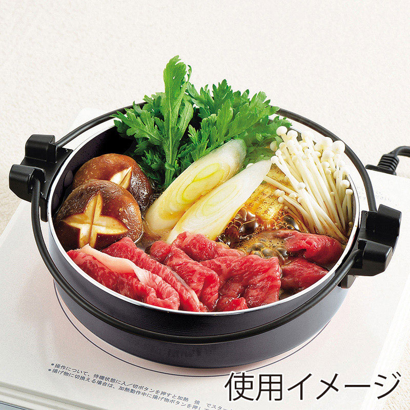 パール金属 プチクック ふっ素加工すきやき鍋 ガラス蓋付 IH対応 16cm HB-2456 1個(ご注文単位18個)【直送品】