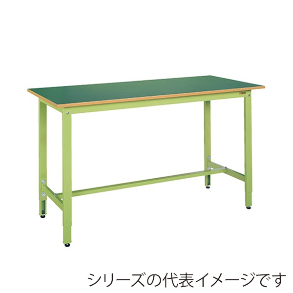 サカエ 軽量高さ調整作業台 TKK9タイプサカエリューム天板 グリーン/グリーン TKK9-159F 1台(ご注文単位1台)【直送品】