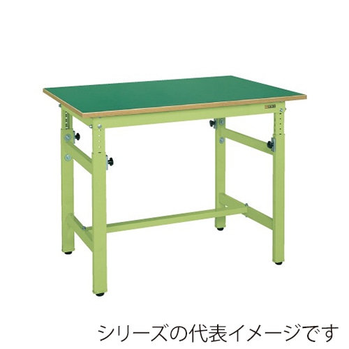 サカエ 軽量高さ調整作業台 TKKタイプサカエリューム天板 グリーン/グリーン TKK-127FK 1台(ご注文単位1台)【直送品】