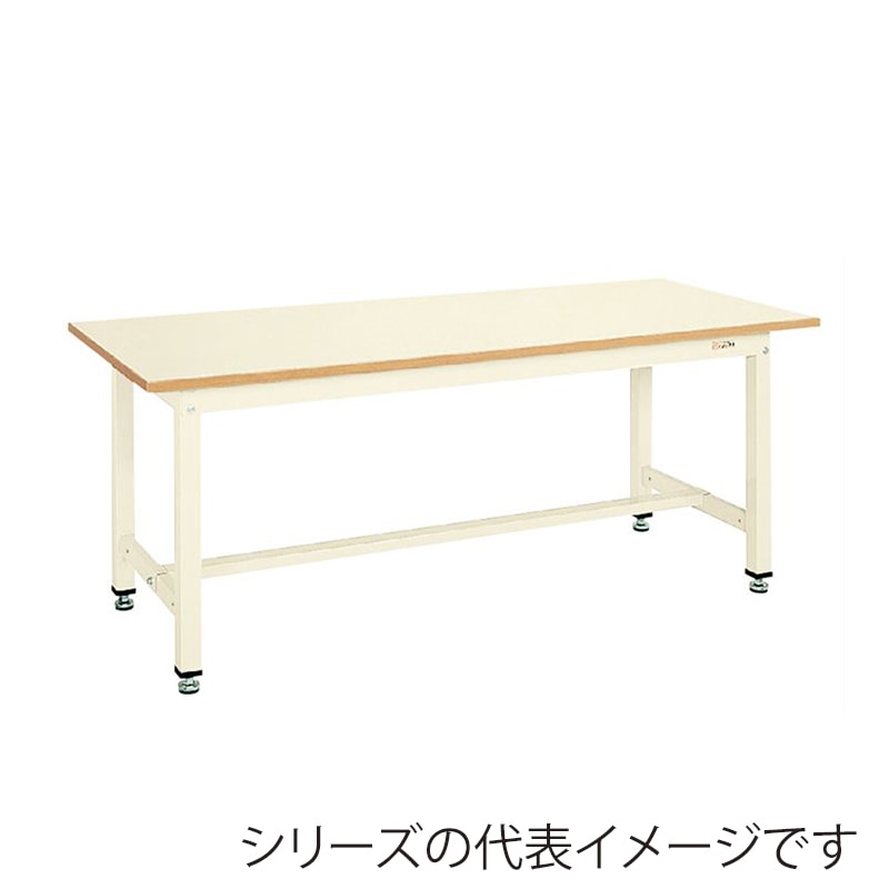 サカエ 中量作業台 KTタイプ メラミン天板 アイボリー KT-383I 1台(ご注文単位1台)【直送品】