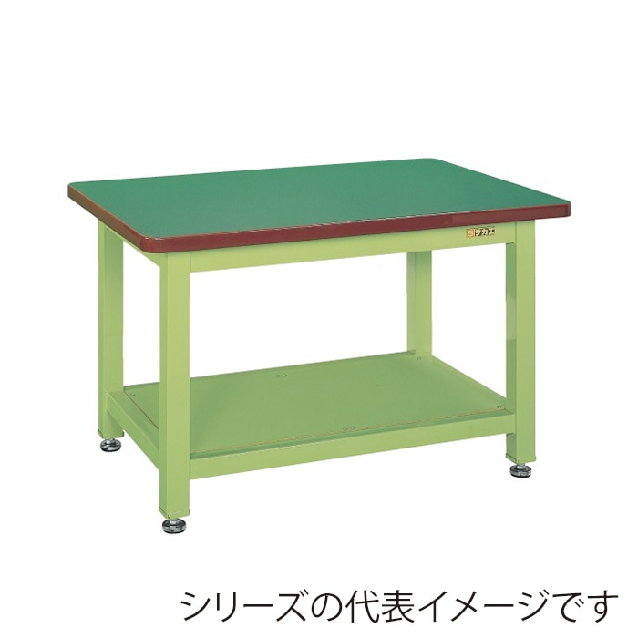 サカエ 超重量作業台 Wタイプ スタンダードサカエリューム天板 グリーン/グリーン WF-2 1台(ご注文単位1台)【直送品】