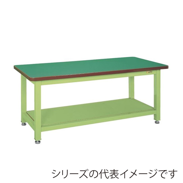 サカエ 超重量作業台 Wタイプ スタンダードサカエリューム天板 グリーン/グリーン WF-8 1台(ご注文単位1台)【直送品】