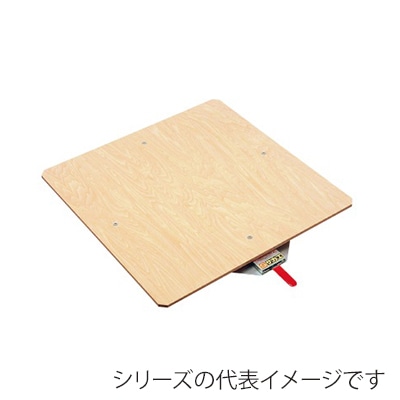 サカエ クルクル回転盤 400角 合板天板 ハンドストッパー付 KS-40T 1台(ご注文単位1台)【直送品】