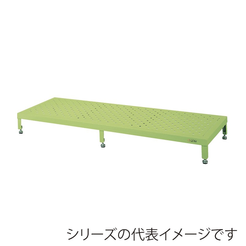 サカエ 足踏台 高床用 グリーン JA-1860N 1台(ご注文単位1台)【直送品】