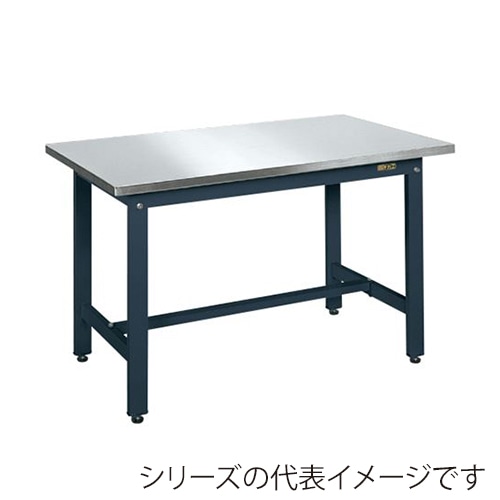 サカエ 軽量作業台 KKタイプ ステンレス430天板/ダークグレー KK-187SU4DN 1台(ご注文単位1台)【直送品】