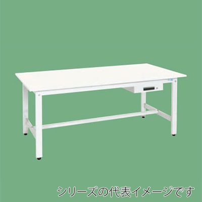 サカエ 軽量作業台 KKタイプ キャビネット1段付 パールホワイト KK-59AVPW 1台(ご注文単位1台)【直送品】