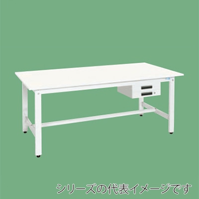 サカエ 軽量作業台 KKタイプ キャビネット2段付 パールホワイト KK-38BVPW 1台(ご注文単位1台)【直送品】