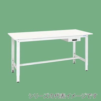 サカエ 軽量高さ調整作業台 TKK8タイプ キャビネット1段付 パールホワイト TKK8-187AVPW 1台(ご注文単位1台)【直送品】