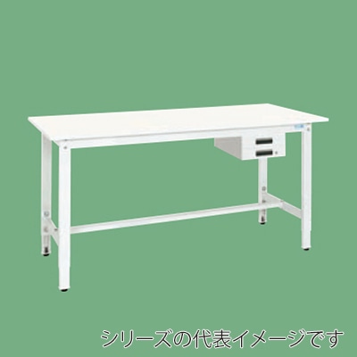 サカエ 軽量高さ調整作業台 TKK8タイプ キャビネット2段付 パールホワイト TKK8-187BVPW 1台(ご注文単位1台)【直送品】