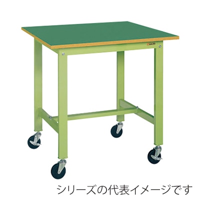 サカエ 軽量作業台 KHタイプ 移動式サカエリューム天板 グリーン/グリーン KH-38FUB 1台(ご注文単位1台)【直送品】