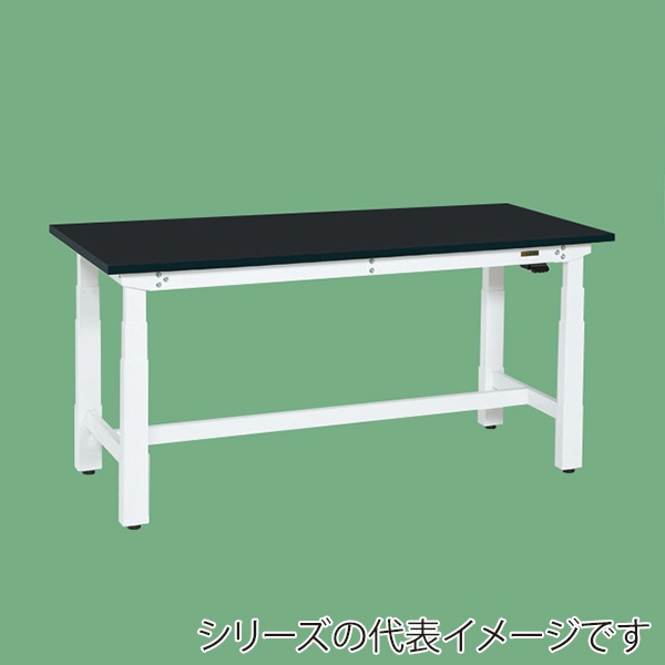 サカエ 電動昇降作業台 重量タイプ 特殊アクリル天板 アイボリー/ホワイト DKN-127CW 1台(ご注文単位1台)【直送品】