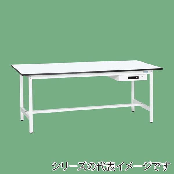 サカエ 軽量作業台　KAタイプ　キャビネット1段付 パールホワイト KA-186AMW 1台（ご注文単位1台）【直送品】