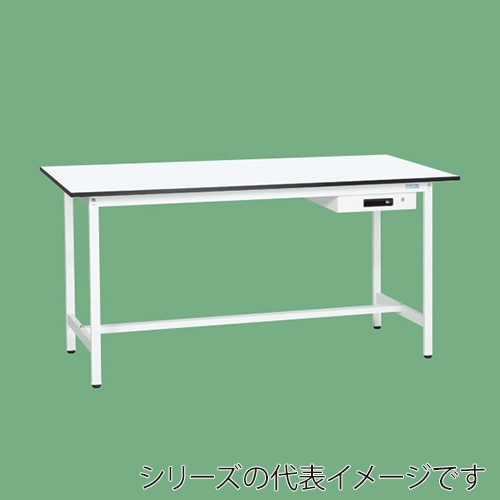 サカエ 軽量立作業台 KADタイプ キャビネット1段付 パールホワイト KAD-189AMW 1台(ご注文単位1台)【直送品】