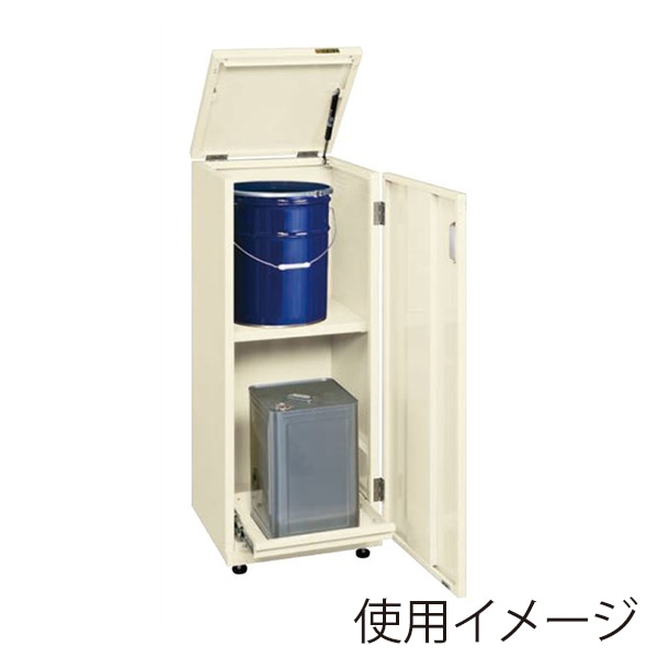 サカエ 一斗缶保管庫 一斗缶・ペール缶兼用タイプ 固定式 アイボリー KU-ITKE 1台(ご注文単位1台)【直送品】