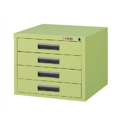 サカエ NKLキャビネット 引出し4段 グリーン NKL-44 1台(ご注文単位1台)【直送品】
