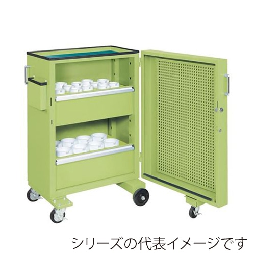 サカエ ツーリングキャビネットワゴン スイングドア付 UT-30×18個+UT-50×8個 TLC-F2GCA 1台(ご注文単位1台)【直送品】