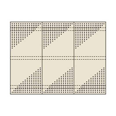 サカエ パンチングウォールシステム スチール製 壁取付型 パネル3枚 アイボリー PO-603HN 1台(ご注文単位1台)【直送品】