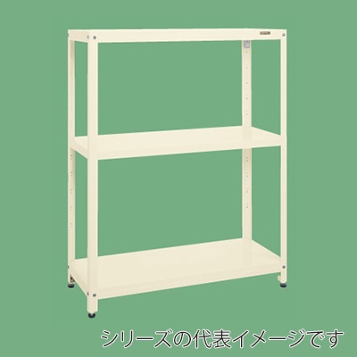 サカエ スーパーラック 3段 固定式 間口1220mm アイボリー SPR-2123I 1台(ご注文単位1台)【直送品】