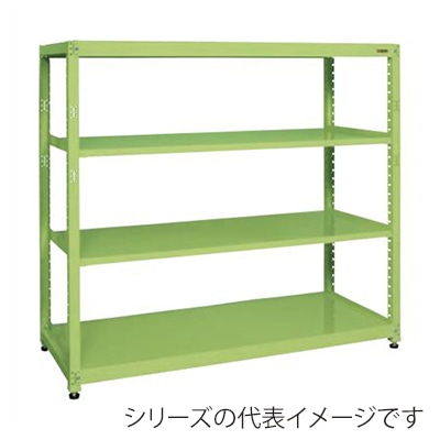 サカエ RKラック　単体　4段 間口1800mm　グリーン RKN-8784 1台（ご注文単位1台）【直送品】